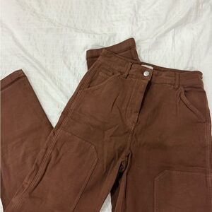 Aritzia Wilfred Free Brown Cargo Pants